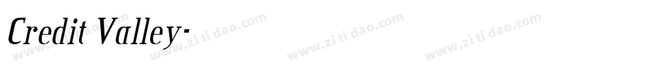 Credit Valley字体转换